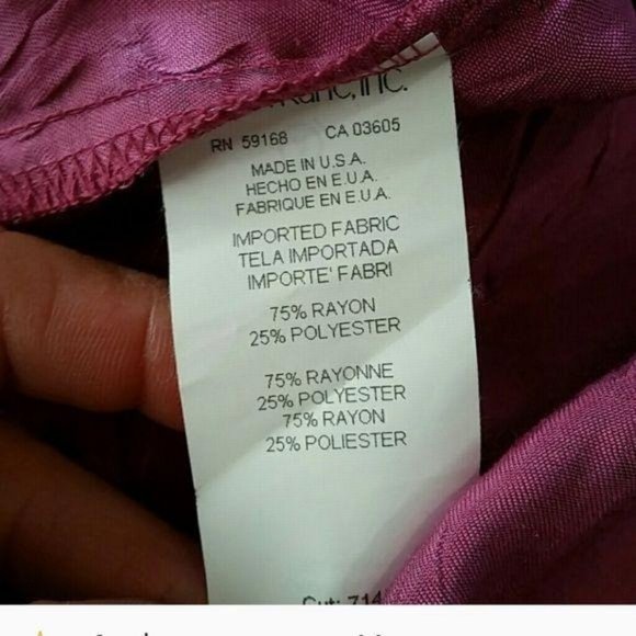 Karen Kane Purple Metallic Shimmer Button Up Blouse Top - Picture 5 of 6